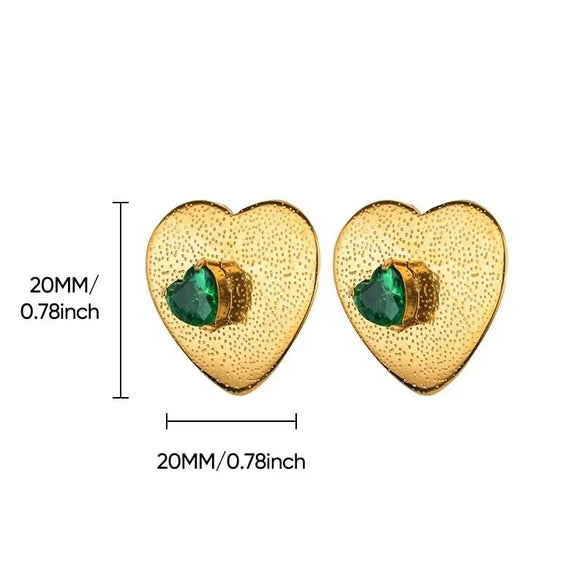 Wholesale Vintage Style Stainless Steel And Imitation Pearls Heart Shape And Diamond Pattern Electroplated Women's Earrings