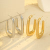 Wholesale Vintage Style Ushaped Stainless Steel 18K Gold Plated Electroplated Women's Earrings
