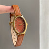 Wholesale Vintage Style Women's Quartz Watch With Super Fiber Strap And Alloy Case