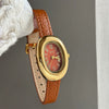 Wholesale Vintage Style Women's Quartz Watch With Super Fiber Strap And Alloy Case