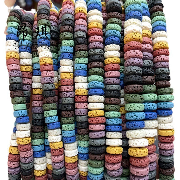 Wholesale Volcanic Stone Beads Cutting Spacer Diy Accessories For Bracelet