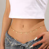 Wholesale Waist Chain Titanium Steel Hollow Flower Pendant Sweet Style For Summer