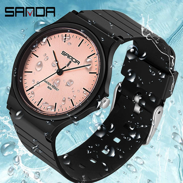Wholesale Watch Resin Case And Strap Mineral Strengthened Glass Mirror Round Dial For Middle School Girls Leisure Style
