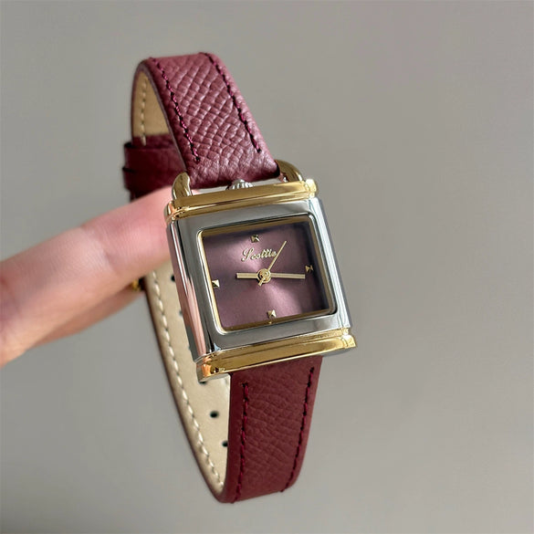 Wholesale Watch Retro Vintage Style Square Steel Band Gold Lock