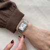 Wholesale Watch Silver Square Retro Style Alloy Case Stainless Steel Band