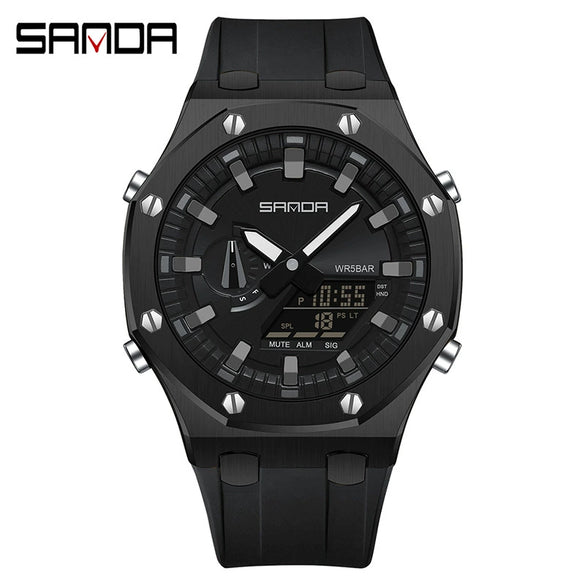 Wholesale Watch Zinc Alloy Acrylic Mirror Silicone Strap Round Dial Multifunction Waterproof Advanced Sense Casual Sports Fashion Light Luxury Style Universal