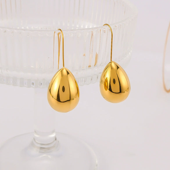 Wholesale Water Drop Earrings For Women Stainless Steel Geometric Style 18K Vacuum Plated In Furnace