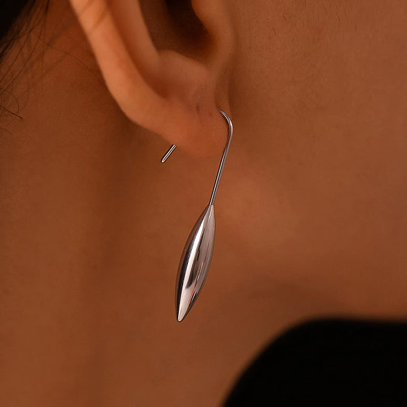 Wholesale Water Drop Shape Geometric Stainless Steel Electroplated 18K Gold Ear Hook Earrings For Women