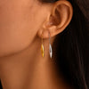 Wholesale Water Drop Shape Geometric Stainless Steel Electroplated 18K Gold Ear Hook Earrings For Women