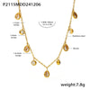 Wholesale Water Drop Zircon Clavicle Necklace In Stainless Steel With Geometric Pattern And Electroplating For Women