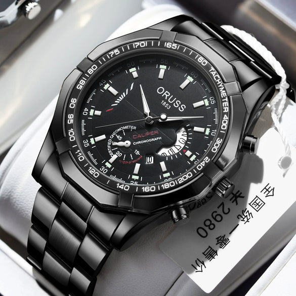 Wholesale Waterproof Non Mechanical Watch With Steel Case Round Dial And Mineral Strengthened Glass Mirror For Men