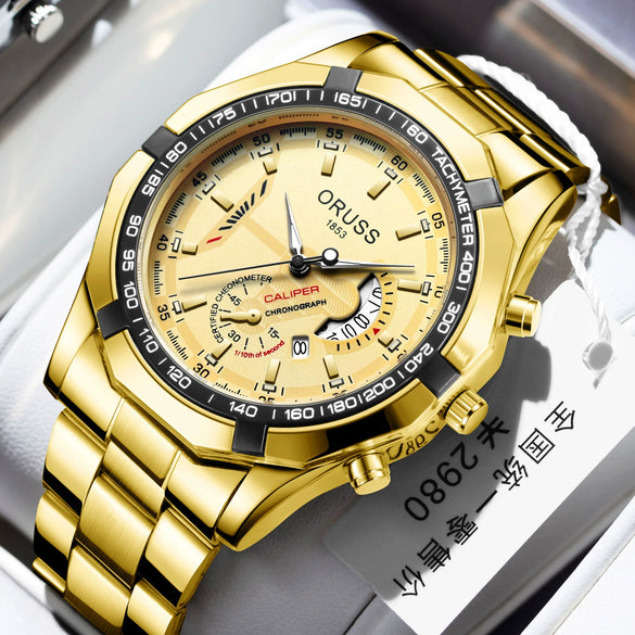 Wholesale Waterproof Non Mechanical Watch With Steel Case Round Dial And Mineral Strengthened Glass Mirror For Men