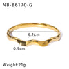 Wholesale Wavy Road Personality Titanium Steel And Stainless Steel Bracelet With 18K Furnace Vacuum Plating
