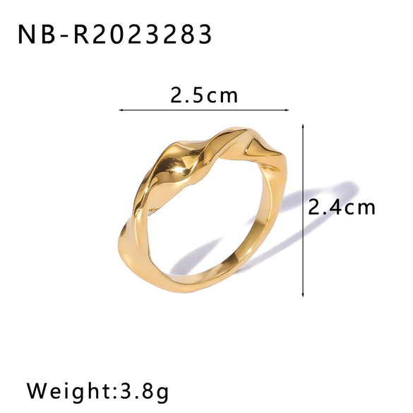 Wholesale Wavy Road Personality Titanium Steel And Stainless Steel Bracelet With 18K Furnace Vacuum Plating