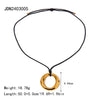 Wholesale Wax Rope Round Hollow Necklace In Minimized Style 18K Gold Plated Stainless Steel With Electroplating