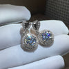 Wholesale Wedding Bridal Jewelry Copper Heartshaped Zircon Pendant Earrings