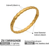 Wholesale Wheat Ear Stainless Steel 18K Gold Plated Geometric Bracelet Set
