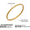 Wholesale Wheat Ear Stainless Steel 18K Gold Plated Geometric Bracelet Set