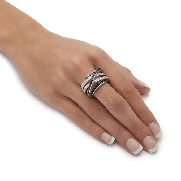Wholesale Winding Ring Copper Geometric Micropaved Fashion Unisex