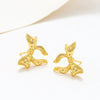 Wholesale Women Alloy Flower Bow Electroplated Fashionable Earrings