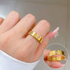 Wholesale Women Copper Geometric Inlaid Zircon Ring And Bracelet