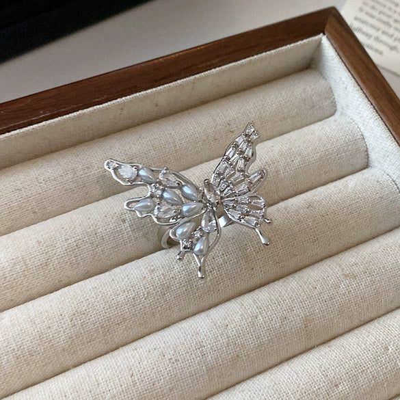 Wholesale Women Copper Geometric Inlaid Zircon Ring And Bracelet