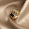 Wholesale Women Copper Geometric Inlaid Zircon Ring And Bracelet