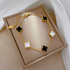 Wholesale Women Copper Light Luxury Flower Diamond Striped Electroplating Bracelet