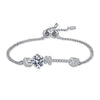 Wholesale Women Double Chain Push Pull Design 925 Sterling Silver Bracelet With Cartoon Characters And Electroplating