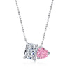 Wholesale Women Fashion S925 Sterling Silver Necklace With Snowflake Cut Geometric Pattern Mixed Gemstone Setting And O Word Chain