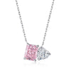 Wholesale Women Fashion S925 Sterling Silver Necklace With Snowflake Cut Geometric Pattern Mixed Gemstone Setting And O Word Chain