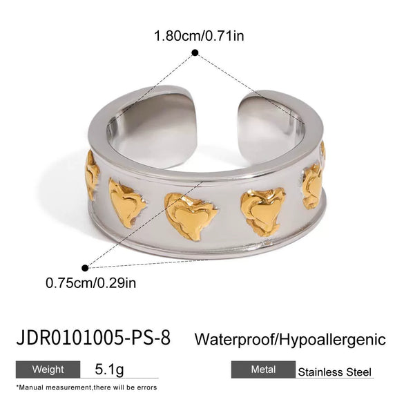 Wholesale Women Jewelry Titanium Steel Stainless Steel Electroplated Heart Water Drop Bell Shape Earrings Ring