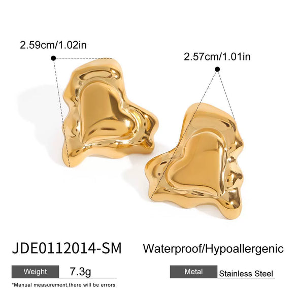 Wholesale Women Jewelry Titanium Steel Stainless Steel Electroplated Heart Water Drop Bell Shape Earrings Ring