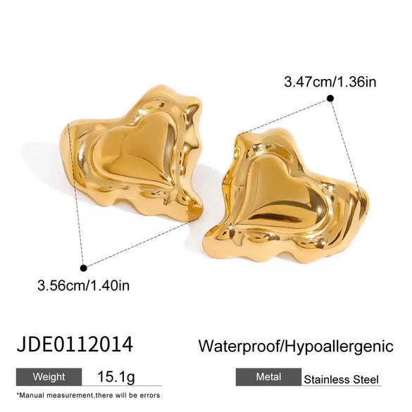 Wholesale Women Jewelry Titanium Steel Stainless Steel Electroplated Heart Water Drop Bell Shape Earrings Ring