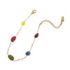 Wholesale Women Light Luxury Geometric Stainless Steel Gold Plated Beaded Necklace