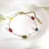 Wholesale Women Light Luxury Geometric Stainless Steel Gold Plated Beaded Necklace