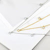 Wholesale Women Necklace S925 Silver Simple Style Star Shaped Microinlaid Zircon Snake Bone Chain Electroplated