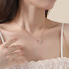 Wholesale Women S925 Silver Letter Micro Diamond Fivepointed Star Clavicle Necklace Simple Style Cross Chain