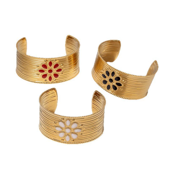 Wholesale Women Simple Geometric Gold Plated Stainless Steel Bracelet