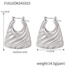 Wholesale Women Stainless Steel Gold Plated Geometric Minimalist Hollow Pattern Earrings
