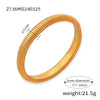 Wholesale Women 316L Stainless Steel Gold Plated Elastic Stripe Goose Throat Bracelet With Simple Geometric Style