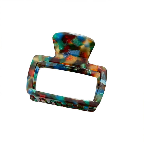 Wholesale Women's Acetate Square Hollow Simple Retro Clip Back Hair Tie Shark Clip Hairpin