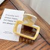 Wholesale Women's Acetate Square Hollow Simple Retro Clip Back Hair Tie Shark Clip Hairpin