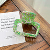 Wholesale Women's Acetate Square Hollow Simple Retro Clip Back Hair Tie Shark Clip Hairpin