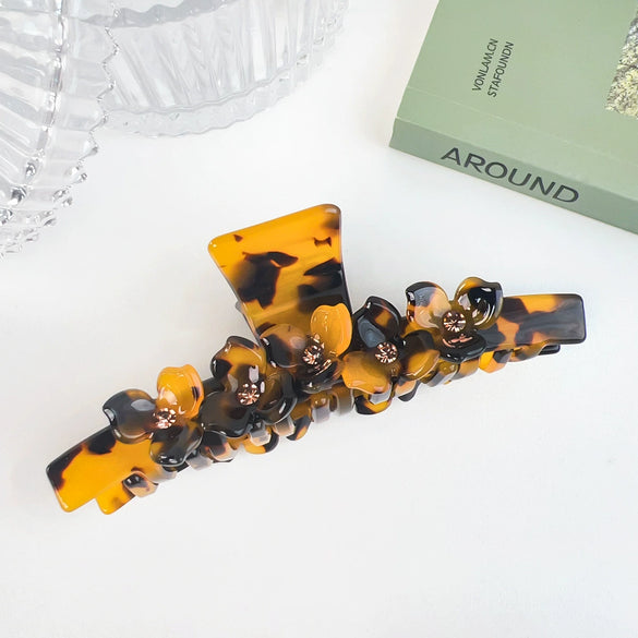 Wholesale Women's Acetic Acid Diamond Hair Accessories Mori Retro Style Grab Clip