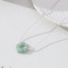 Wholesale Women's Acrylic Alloy Electroplated Five Leaf Clover And Flower Pendant Necklace In Sweet And Cool Style