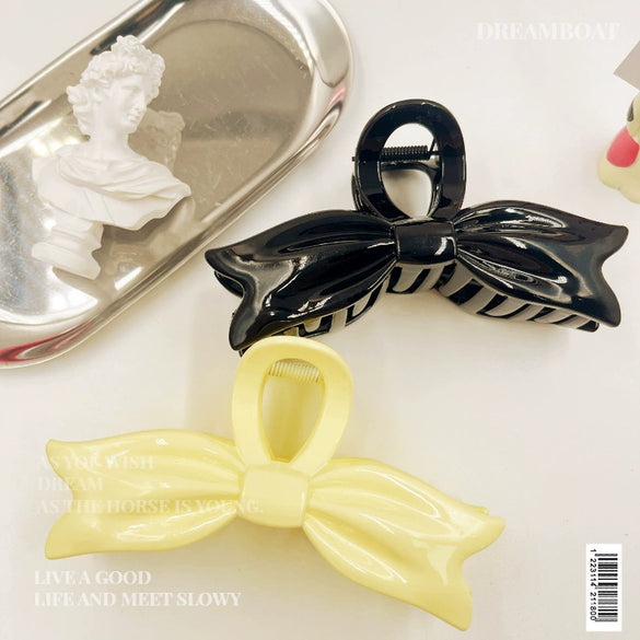 Wholesale Women's Acrylic Baking Varnish Bow Clip Hairpin Gripper Headdress