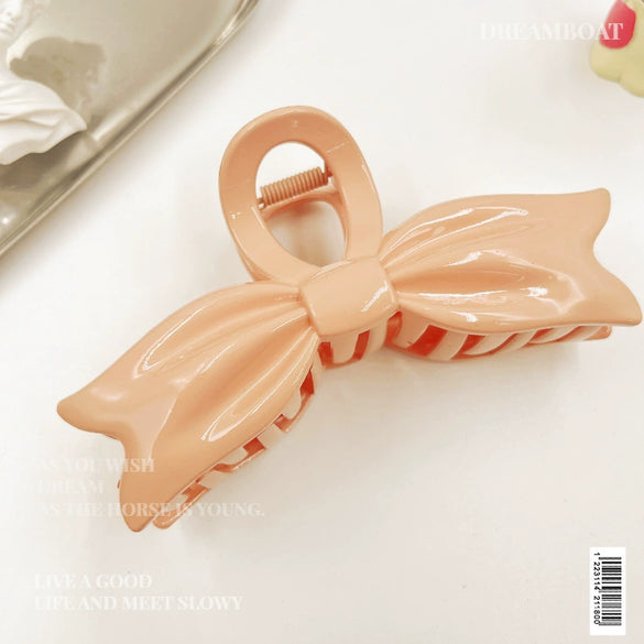 Wholesale Women's Acrylic Baking Varnish Bow Clip Hairpin Gripper Headdress