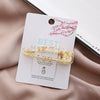 Wholesale Women's Acrylic Duckbill Clip Hair Accessories With Gold Inlaid And Marble Effect