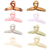 Wholesale Women's Acrylic Hair Grab Clip Simple Geometric Style Baking Paint Process